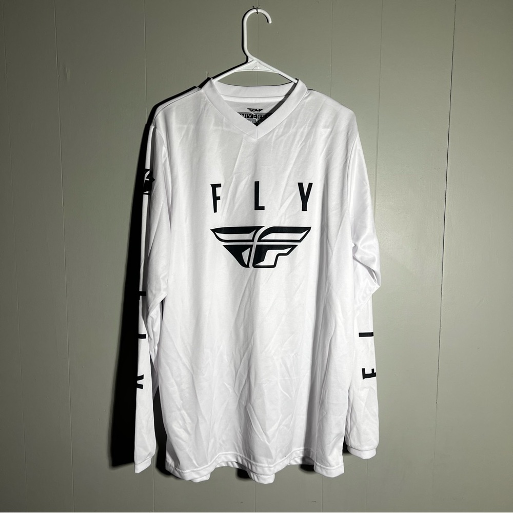 Fly Racing Universal White Long Sleeve Motocross Jersey Men’s XL